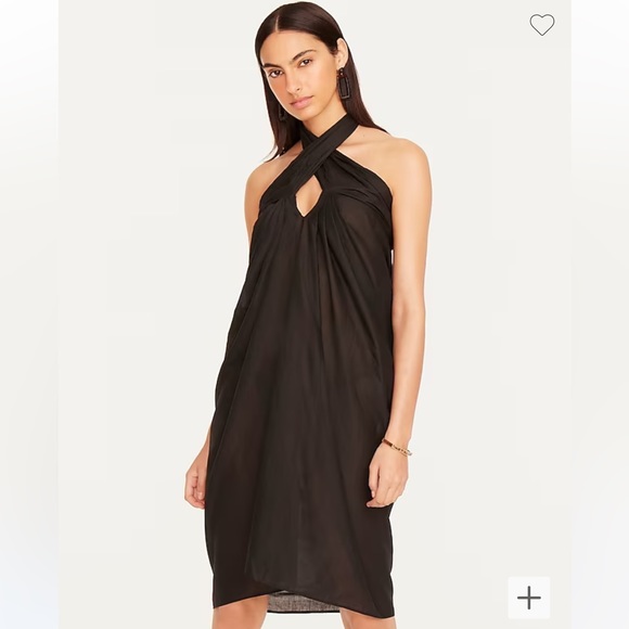 JCrew- NWOT Convertible beach sarong- black XS - Picture 1 of 5